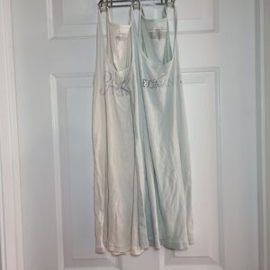 Victoria's Secret Rhinestone Tank Tied The Knot Light Blue Size Large